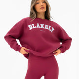 Varsity Oversized Jumper - Deep Pink