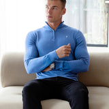 Oxbridge 1/4 Zip Jumper - Blue