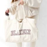 Outline Varsity Tote Bag - Natural