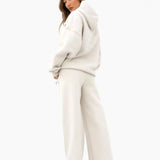 Heritage Wide Leg Sweatpants - Chalk