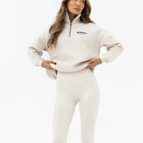 Heritage 1/4 Zip Jumper - Chalk & True Navy