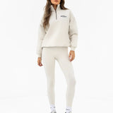 Heritage 1/4 Zip Jumper - Chalk & True Navy