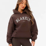 Varsity Oversized Hoodie - Dark Chocolate