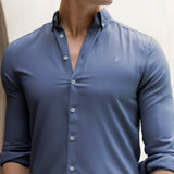 Conrad Long Sleeve Shirt - Steel Blue