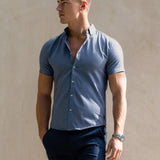 Conrad Short Sleeve Shirt - Steel Blue