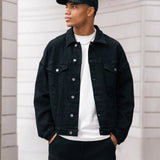 Blakely Denim Trucker Jacket - Black