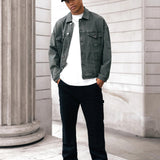 Blakely Denim Trucker Jacket - Olive Green