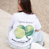 Lilo Lime Oversized T-Shirt & Elodie Stripe Trousers Set - White & Mint Green