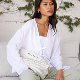 Mila Tie Up Top - White