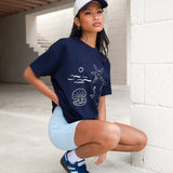 Mira Oversized T-Shirt - Dark Navy