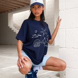 Mira Oversized T-Shirt - Dark Navy