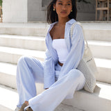 Mila Oversized Shirt - Summer Blue