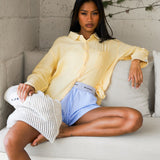 Mila Oversized Shirt - Butter Yellow