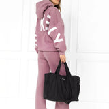 Isabel Wide Leg Sweatpants - Dusty Pink