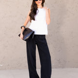 Emmy Wide Leg Trousers - Black