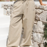 Lottie Gingham Trousers - Tan
