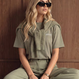 Mindy Oversized T-Shirt - Warm Olive