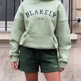 Varsity Oversized Hoodie - Light Green