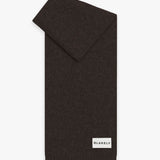 Label Knitted Scarf - Chocolate Brown