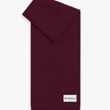 Label Knitted Scarf - Dark Cherry