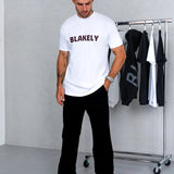 Raife Relaxed T-Shirt - White & Burgundy