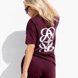 Iris Oversized T-Shirt - Deep Burgundy