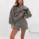 Isabel Jumper & Jogger Shorts Set - Safari Green
