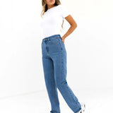 Blakely Straight Cut Jeans - Mid Blue