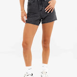 Blakely High Rise Denim Shorts - Washed Black