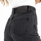 Blakely Wide Leg Jeans - Washed Black