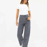 Blakely Wide Leg Jeans - Grey
