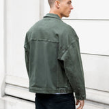 Blakely Denim Trucker Jacket - Olive Green