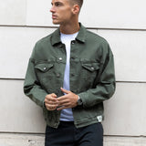 Blakely Denim Trucker Jacket - Olive Green