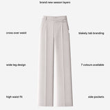 Kady Cross Over Trousers - Pebble