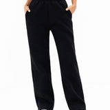 Isabel Wide Leg Sweatpants - Black