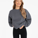 Isabel Tonal Oversized Jumper - Charcoal