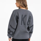 Isabel Tonal Oversized Jumper - Charcoal