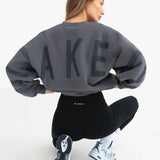 Isabel Tonal Oversized Jumper - Charcoal