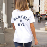 NYC Oversized T-Shirt & Active Shorts Set - True Navy & White