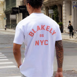 NYC Relaxed T-Shirt - White & Coral
