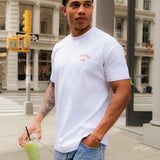NYC Relaxed T-Shirt - White & Coral