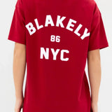 NYC Oversized T-Shirt & Isabel Jogger Shorts Set - Cherry Red