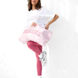 Outline Varsity Tote Bag - Blush Pink