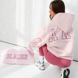 Outline Varsity Tote Bag - Blush Pink