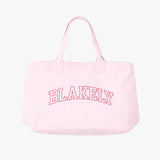 Outline Varsity Tote Bag - Blush Pink