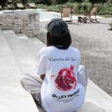 Posy Pomegranate Oversized T-Shirt - White