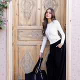 Ebony Button Up Cardigan - Warm White