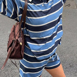 Skye Stripe Rugby Shirt - Blue Mix