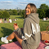 Isabel Hoodie & Jogger Shorts Set - Safari Green