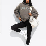 Varsity Oversized Hoodie - Safari Green